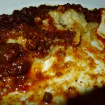 Texan Chili over White Cheddar Grits