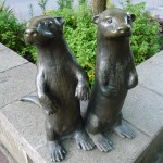 Sea otter sculptures